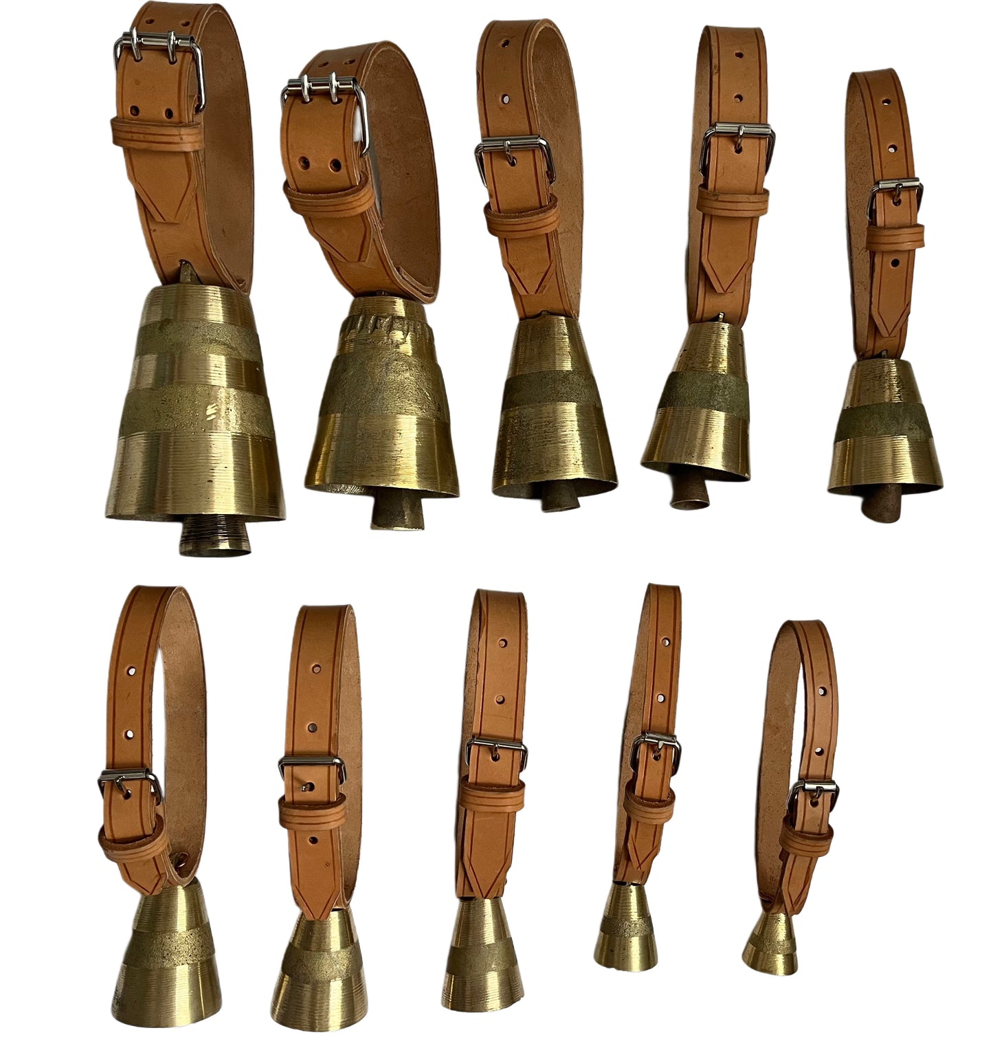 Комплект месингови чанове с каишки