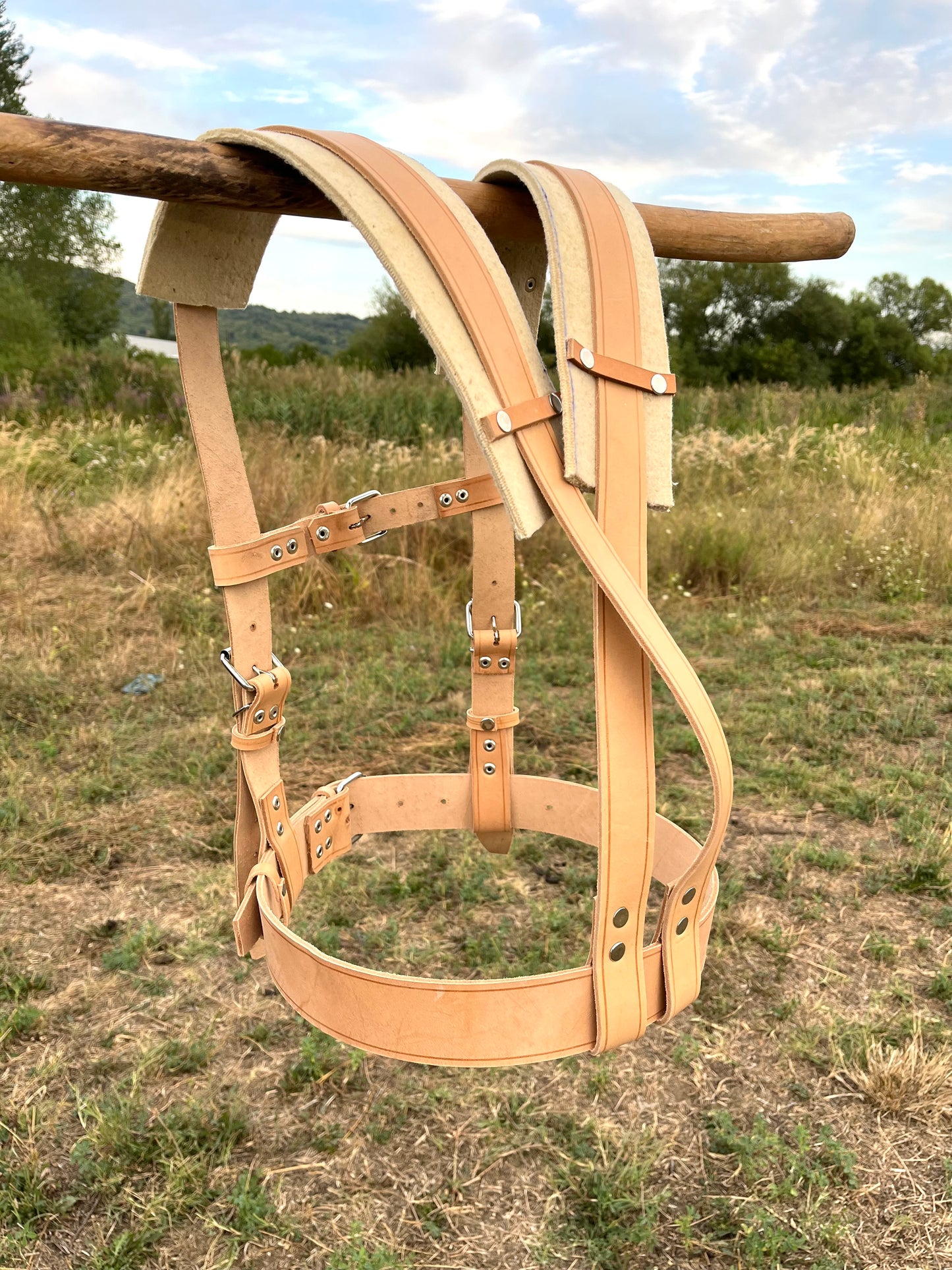 Кожен колан за кукери – за възрастен (145 см, кожа 4 мм)