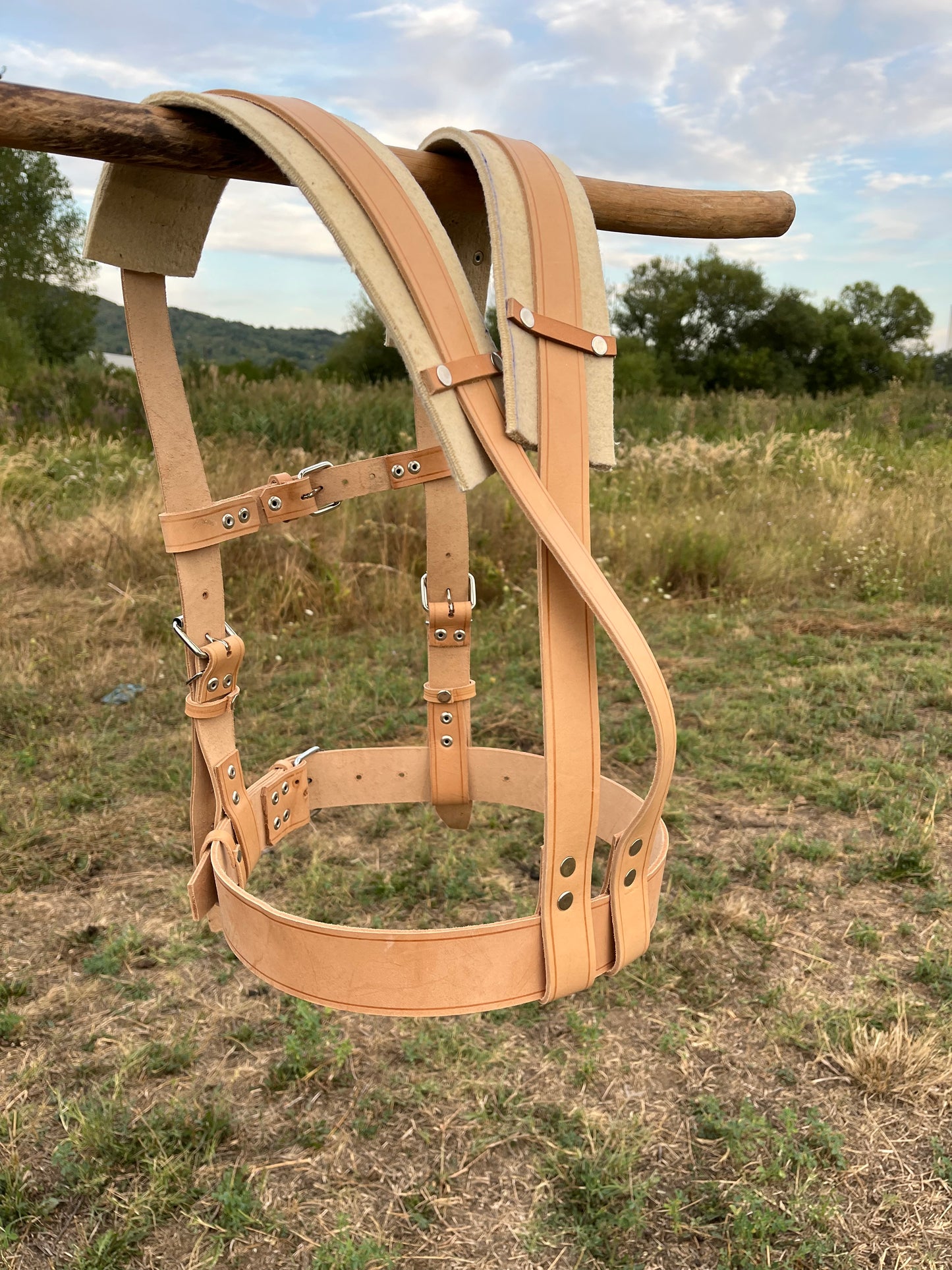 Кожен колан за кукери – за възрастен (145 см, кожа 4 мм)